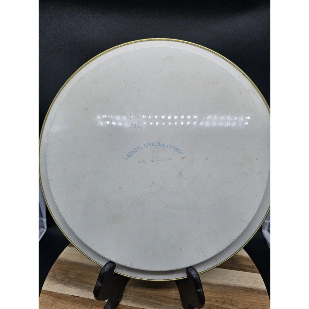 Vienna‎ Woods England Round Tin Serving Tray Floral Design Is Like Vera Bradley